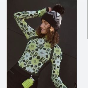 Free People Movement Stars From Mars Longsleeve Layer Lime Green Combo size M/L